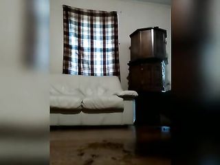 Black Woman With Hairy Pussy Masturbates While Shitting Enema Out