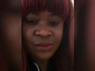 Black Woman With Hairy Pussy Masturbates While Shitting Enema Out