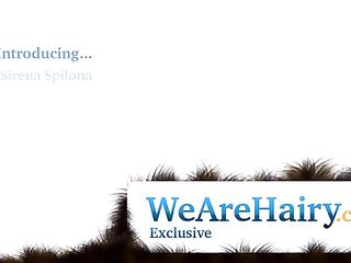 Pretty Brunette Playing With Her Hairy Pussy In Bed