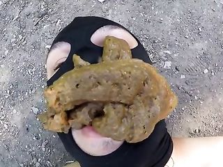 Scat Slave Takes All Her Shit Outdoors
