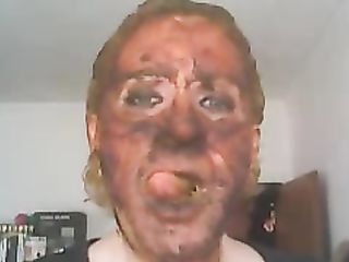 Transgender milf eating her shit together with a shit